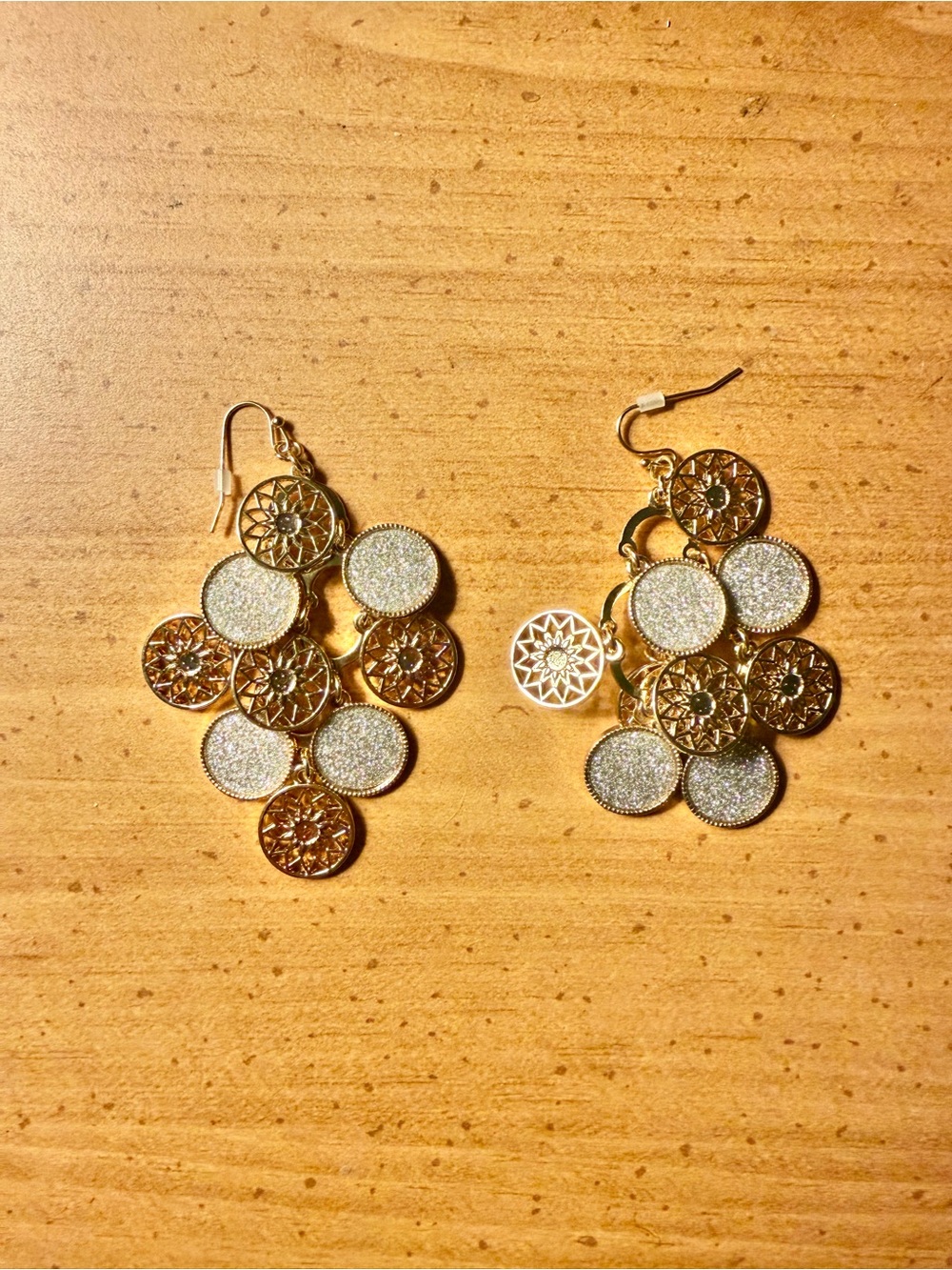 Gold and Silver Dangle Coin Earrings - Women Jewelry